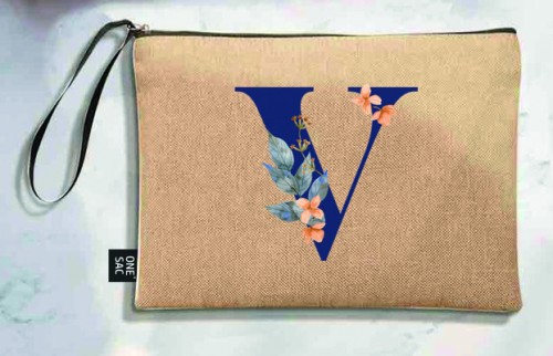 Taschentasche des Buchstaben V - Hochzeitsgeschenke